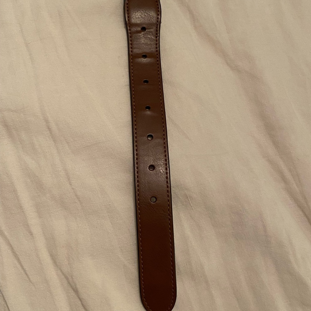 Men's Navy and Brown Flag Pattern needle point Belt - Picture 7 of 8